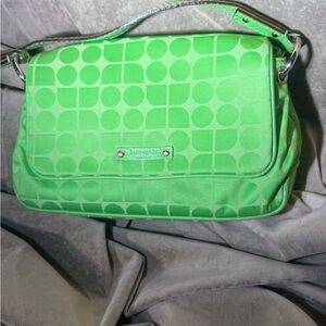 Kate Spade Lime Green Patterned Shoulder Bag - Women